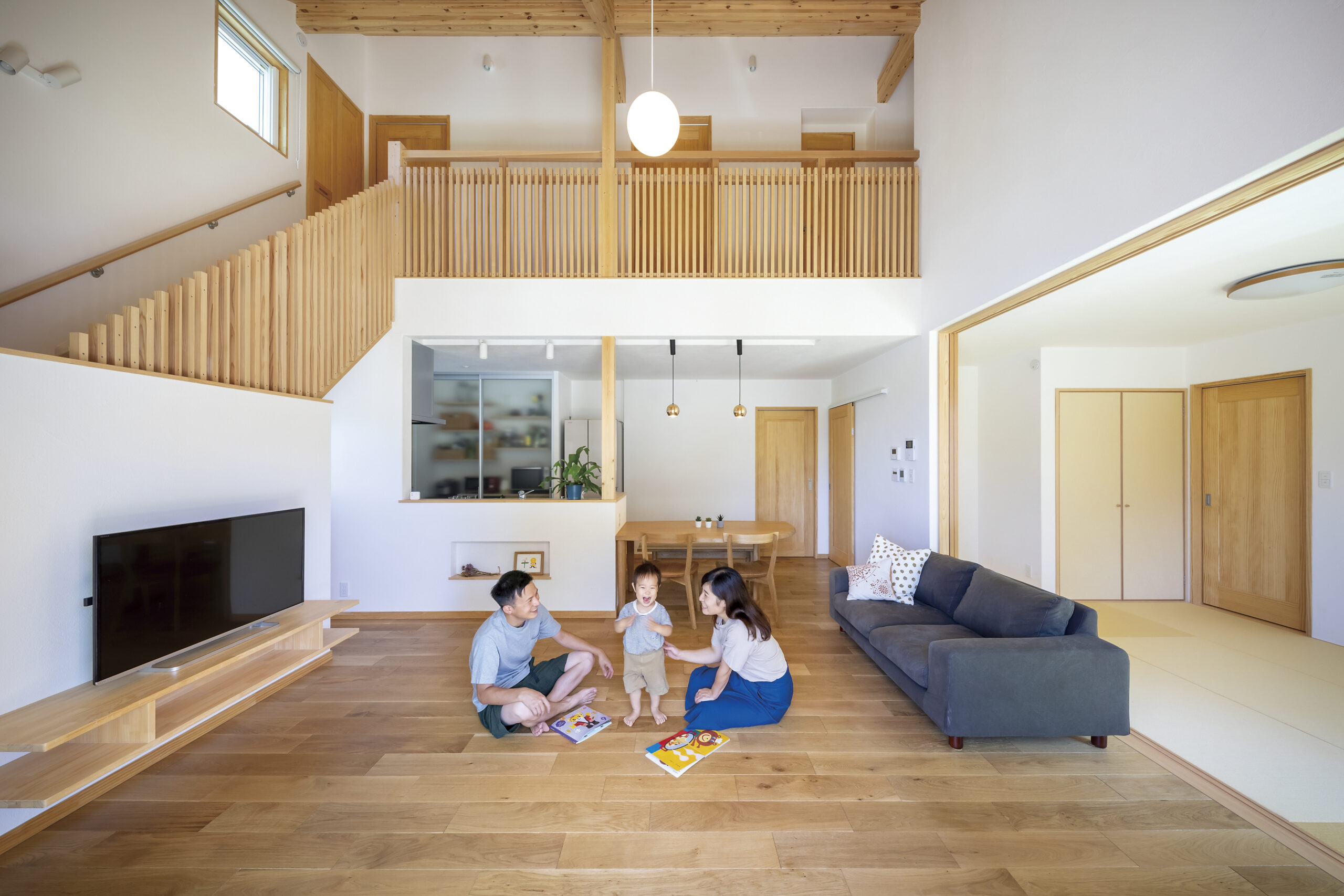 家族がくつろげるようLDKは広めに設計