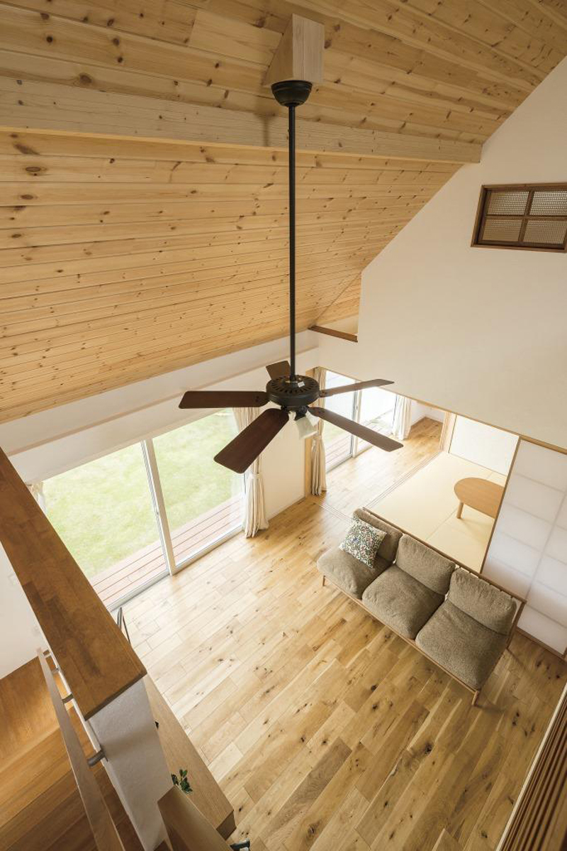 シーリングファンで冷暖房の効率UP