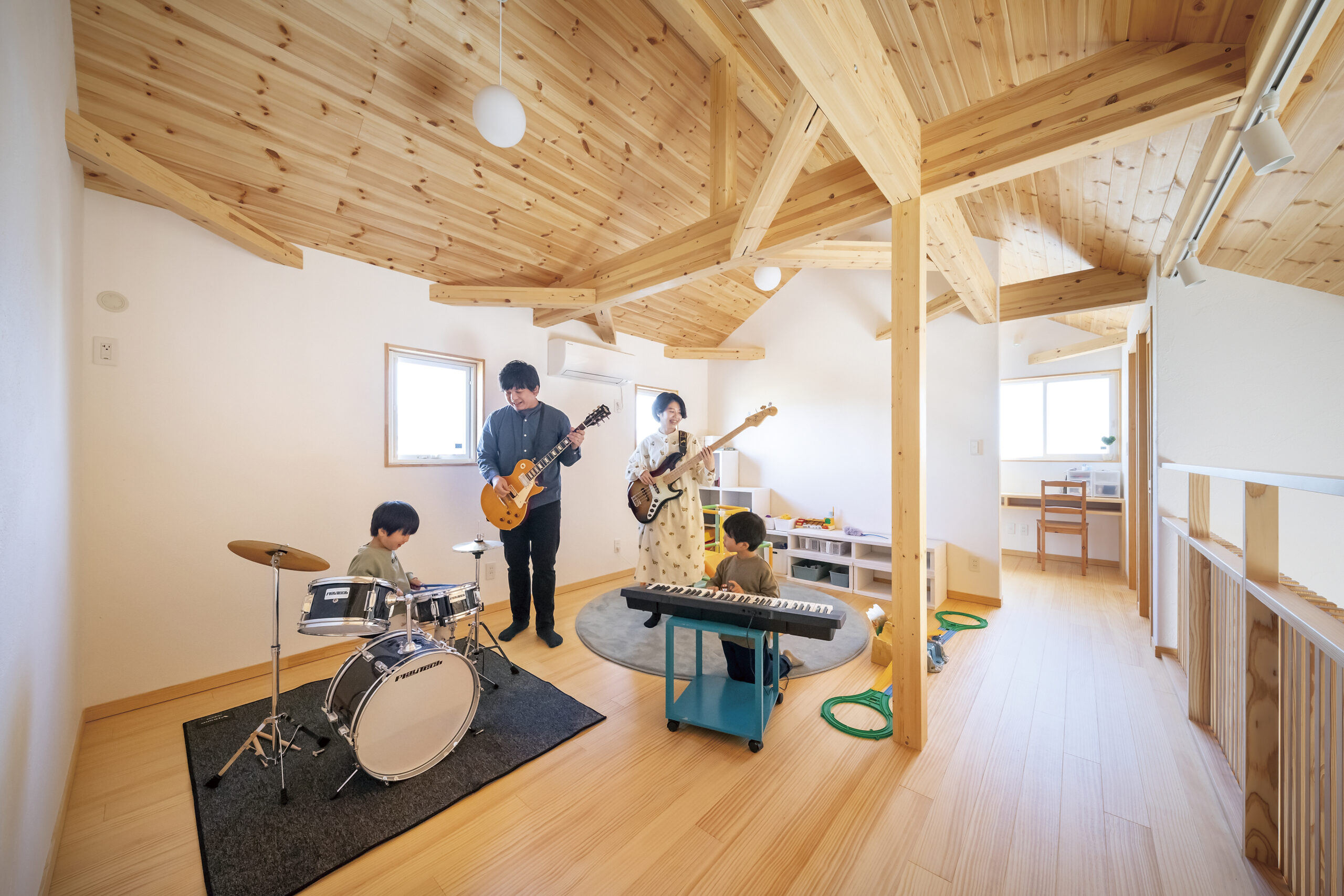 2階ホールは家族だけの音楽室