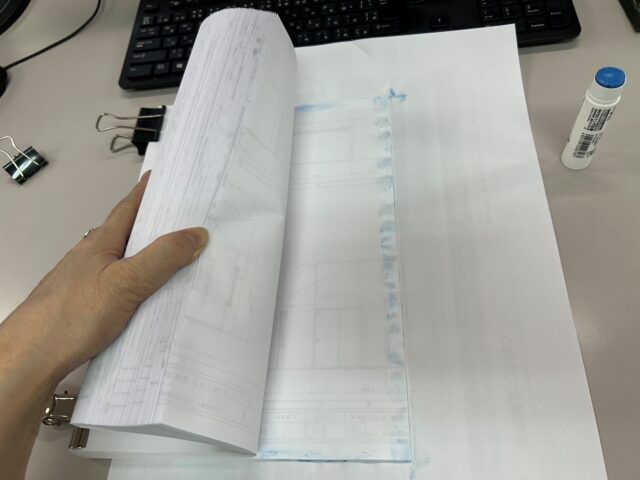 設計図書の製本づくり