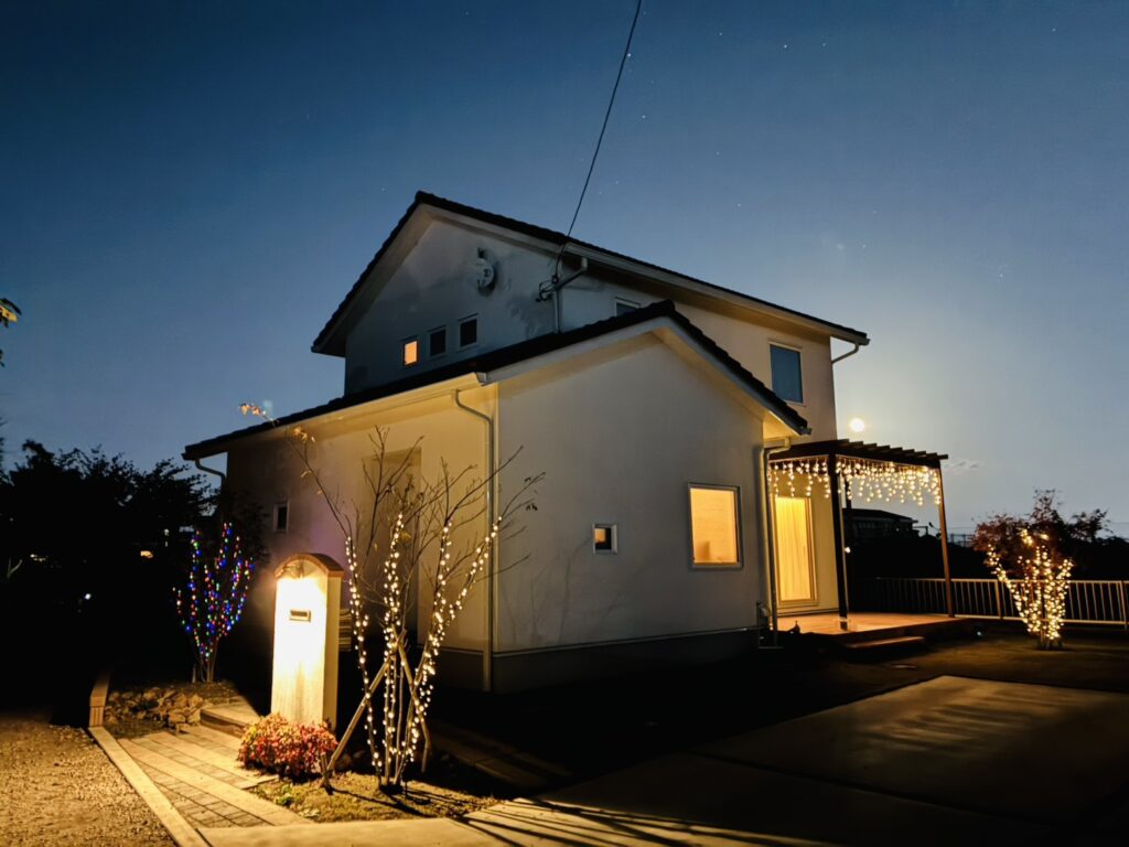 お客様邸のイルミネーション