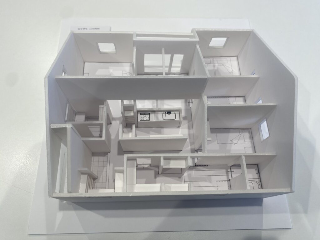 平屋の住宅模型作成